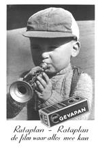 981702	Reclamekaart 	Gevaert Gevaplan Foto Film Belichtingst, Ophalen of Verzenden, Ongelopen