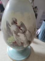 Zeer oude opaline glazen vaas met vogels, Antiek en Kunst, Antiek | Vazen, Ophalen of Verzenden