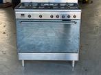 Vrijstaand Smeg Gasfornuis met Heteluchtoven SNLK90MFX9, Gebruikt, Hete lucht, 60 cm of meer, Ophalen of Verzenden