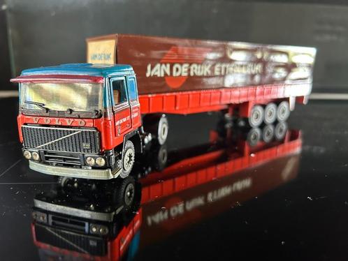 Tekno Volvo F12 Jan de Rijk met 3 asser huif izgst, Hobby en Vrije tijd, Modelauto's | 1:50, Zo goed als nieuw, Bus of Vrachtwagen