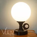 Vintage, retro bollampje, tafellamp, glazen bol melkglas, Ophalen of Verzenden, Huis en Inrichting