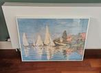 Schilderij met zeilboten, gesigneerd Claude (71x51 cm), Ophalen