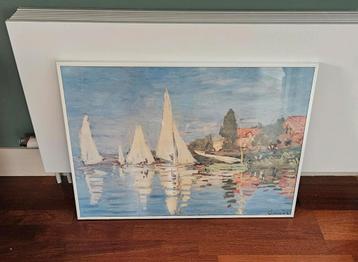 Schilderij met zeilboten, gesigneerd Claude (71x51 cm) beschikbaar voor biedingen