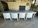Grote tafel / werktafel met zinken blad, Tuin en Terras, Ophalen, Gebruikt