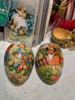 #pasen Antieke Vintage Paaseieren Snoepcontainer, Diversen, Pasen, Gebruikt, T, Ophalen of Verzenden, N