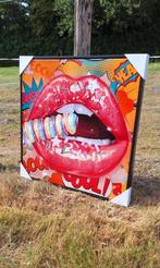 Vrolijk gekleurd fantasy design schilderij print hot lips👄, Ophalen, ., Nieuw, .