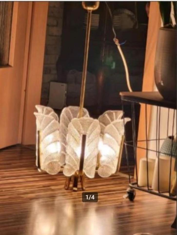 vintage Fagerlund Orrefors kroonluchter hanglamp 60er, Huis en Inrichting, Lampen | Hanglampen, Zo goed als nieuw, 75 cm of meer