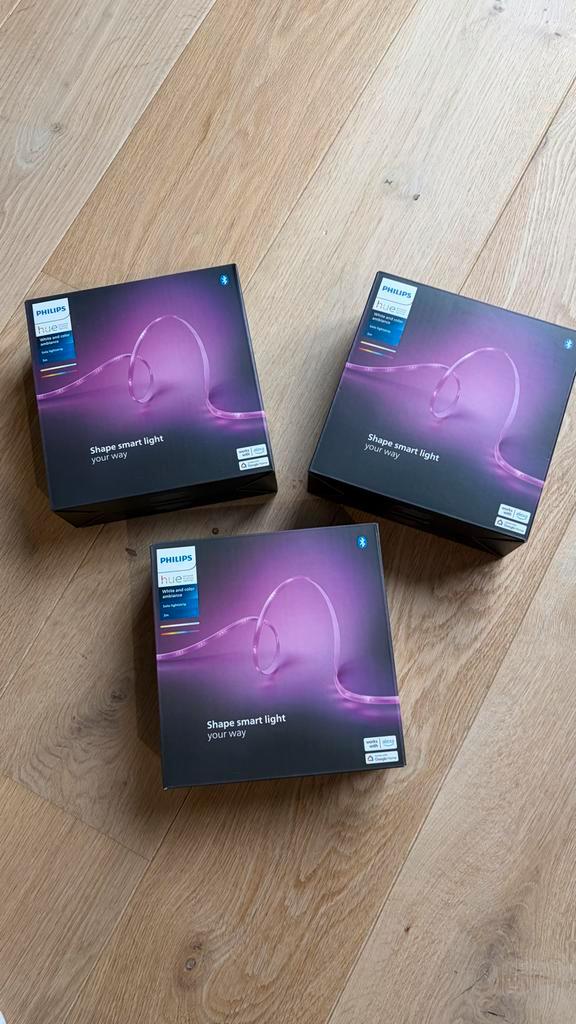 Philips Hue White & Color Ambiance Lightstrip 3m, Huis en Inrichting, Lampen | Losse lampen, Nieuw, Led-lamp, Minder dan 30 watt