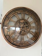 Grote Wandklok met Tandwielen, Huis en Inrichting, Ophalen, Zo goed als nieuw, Analoog, Wandklok