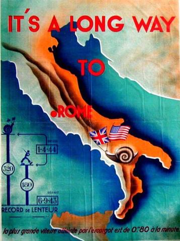 Frans strooibiljet Geallieerde opmars Italië 1944 - overdruk beschikbaar voor biedingen