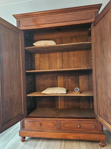 Strakke antieke kledingkast demontabel - afbeelding 8