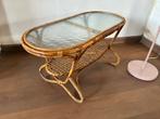 Rotan bijzettafel vintage Rohe tafeltje jaren ‘60, Huis en Inrichting, Ophalen, 50 tot 100 cm, Zo goed als nieuw, 25 tot 50 cm