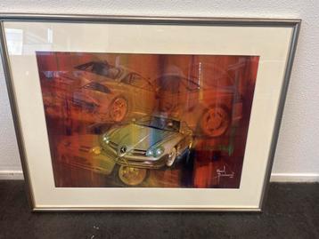 Mercedes SLR Schilderij door Marcel Bastiaans beschikbaar voor biedingen