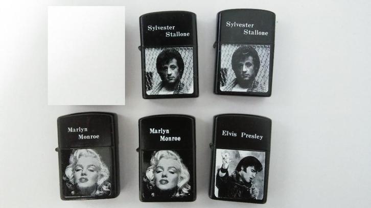 Sylvester Stallone Marilyn Monroe Elvis aansteker acteur, Verzamelen, Film en Tv, Gebruikt, Ophalen of Verzenden