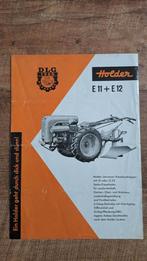 Oude folder HOLDER E11 + E12 tweewielige trekker, tractor, Ophalen of Verzenden, Gelezen, Folder