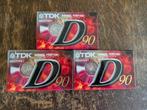 3x 90 minuten cassettebandjes TDK (nog in plastic), Cd's en Dvd's, Cassettebandjes, 2 t/m 25 bandjes, Overige genres, Ophalen of Verzenden