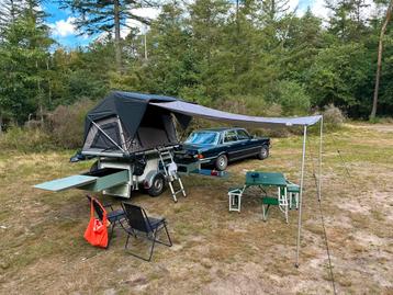 Daktent te huur | kampeer-aanhanger (icm klassieke Mercedes) beschikbaar voor biedingen