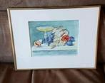 aquarel N. Visser wijn en fruit gesigneerd, Ophalen