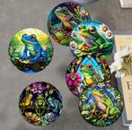 Onderzetters met Kikker afbeeldingen, Huis en Inrichting, Woonaccessoires | Onderzetters, Ophalen of Verzenden, Nieuw, Glas of Kopje