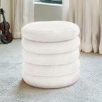 XENOS White Teddy Poef Stool, Huis en Inrichting, Ophalen, Zo goed als nieuw