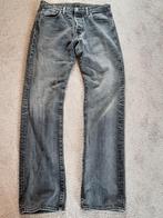 Levi's 501 zwartgrijze jeans W33 L36 met knopengulp, Kleding | Heren, Spijkerbroeken en Jeans, Gedragen, Grijs, Ophalen of Verzenden