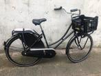 Omafiets 28 inch rijklaar slot licht rek met krat, 50 tot 53 cm, Ophalen, Gebruikt
