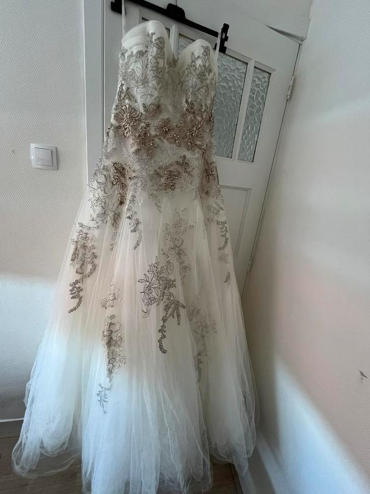 Trouwjurk, Kleding | Dames, Trouwkleding en Trouwaccessoires, Zo goed als nieuw, Trouwjurk, Wit, Ophalen of Verzenden