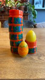 Vintage mogelijk Emsa eierdopjes stapelbaar., Huis en Inrichting, Keuken | Servies, Ophalen of Verzenden, Zo goed als nieuw, Overige materialen