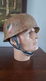 FJ M-38 DD Springer Helm Südtarnung, Verzamelen, Ophalen of Verzenden, Luchtmacht, Duitsland, Helm of Baret