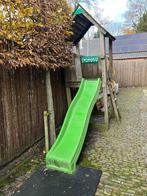 Gratis Speelhuisje met glijbaan, Ophalen, Gebruikt, Hout