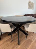Goossens mango hout tafel 120cm, Ophalen of Verzenden, Gebruikt, Rond, 50 tot 100 cm