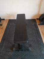 Flat bench zwart zwaar belastbaar bench press bankdrukken, Ophalen of Verzenden, Zo goed als nieuw, Fitnessbank