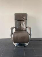 Luxe beige leren elektrische sta op stoel / relax fauteuil, Huis en Inrichting, Fauteuils, Ophalen, Minder dan 75 cm, Nvt, Nvt
