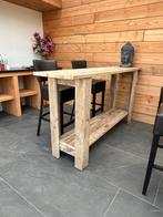 Houten Bartafel / Sidetable, Huis en Inrichting, Tafels | Sidetables, Ophalen, 100 tot 150 cm, Nieuw, Grenenhout