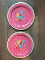 2 plastic camping bordjes (roze), Ophalen of Verzenden, Zo goed als nieuw