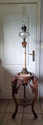 Marmeren olielamp met brons, Antiek en Kunst, Ophalen of Verzenden