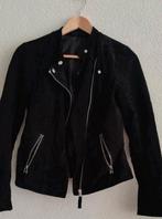 Echt suede bikerjasje - maat M (38) / leer / leren jack, Maat 38/40 (M), Zwart, Zo goed als nieuw, Esmara