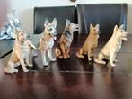 5 miniatuur porceleinen beeldjes van herdershond, 16cm hoog, Ophalen of Verzenden, Zo goed als nieuw, Dier