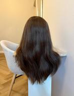 Prachtig Natuurlijk Bruin Haarwerk van Echt Haar, Ophalen of Verzenden, Nieuw, Pruik of Haarverlenging