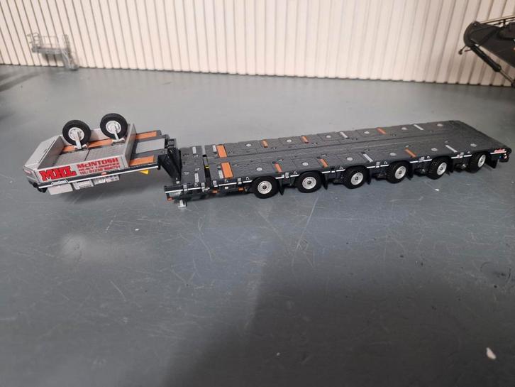 Zwaartansport dieplader uitschuifbaar wsi, Hobby en Vrije tijd, Modelauto's | 1:50, Zo goed als nieuw, Bus of Vrachtwagen, Wsi