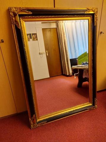 spiegel,facet geslepen met goudbeslag en ornamenten,111x80  beschikbaar voor biedingen
