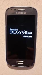 Samsung Galaxy S III Mini, met leren hoes., Telecommunicatie, Mobiele telefoons | Samsung, Gebruikt, Zwart, Touchscreen, Ophalen of Verzenden