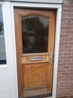 Houten Voordeur met Glas, Ophalen, Gebruikt, 80 tot 100 cm, Buitendeur