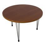 Vintage ronde salontafel design fritz hansen stijl