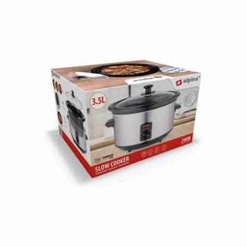 Alpina Slowcooker 3.5L 240W Rvs/Zwart beschikbaar voor biedingen