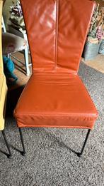 4 lederen eetkamer stoelen, Ophalen, Gebruikt, Bruin, Vijf, Zes of meer stoelen