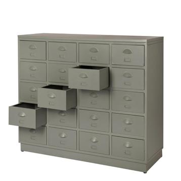 SHOWROOM Refurbished Apothekerkast Vintage Ladekast Grijs beschikbaar voor biedingen