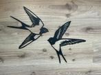 Wanddecoratie zwaluwen set, Huis en Inrichting, Woonaccessoires | Wanddecoraties, Ophalen of Verzenden, Nieuw