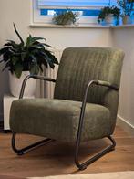 (Olijf) groene fauteuils 2 stuks, Huis en Inrichting, Fauteuils, Ophalen, Overige materialen, Minder dan 75 cm, Zo goed als nieuw