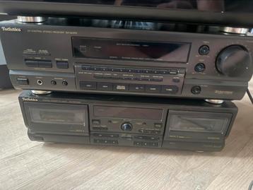 Technics receiver SA-GX370 met dubbel casette   RS-TR373M2 beschikbaar voor biedingen